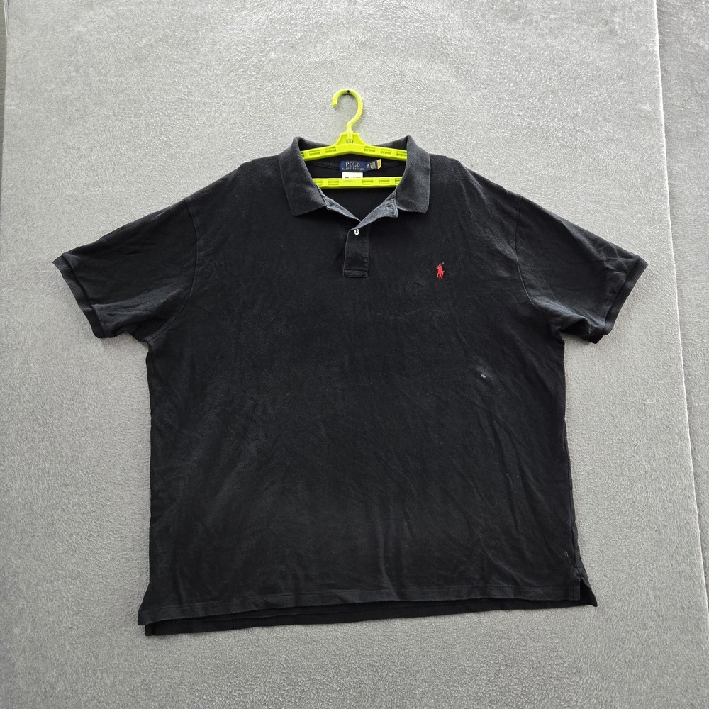 Polo Ralph Lauren Men Polo 3XB / 3TG Black Embroidered Logo Short Sleeve READ